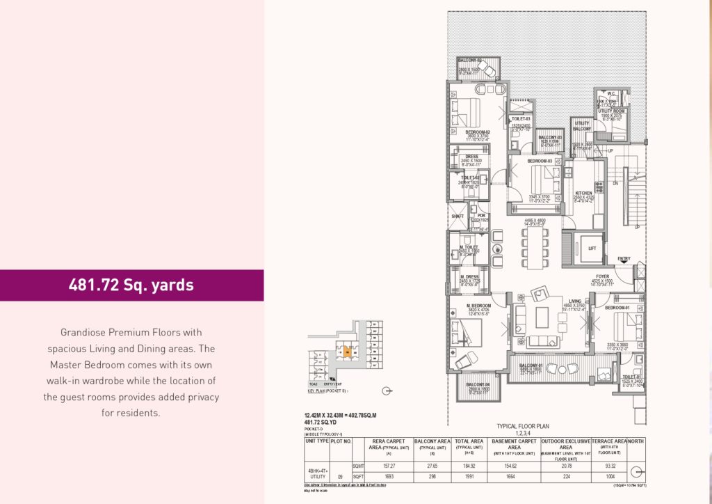 Amoda 4BHK+4T+S.Q 482 Sqyd