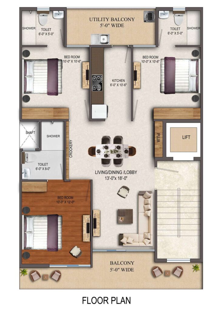 3BHK ROF Insignia Park