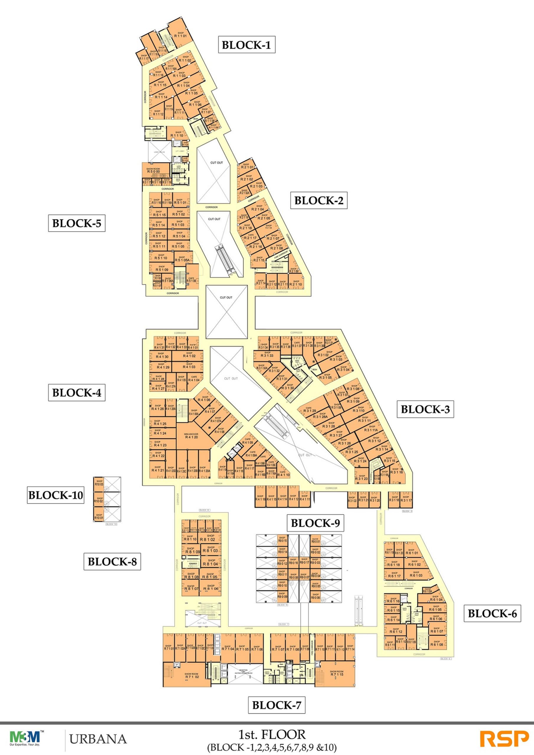 M3M Urbana First Floor Plan