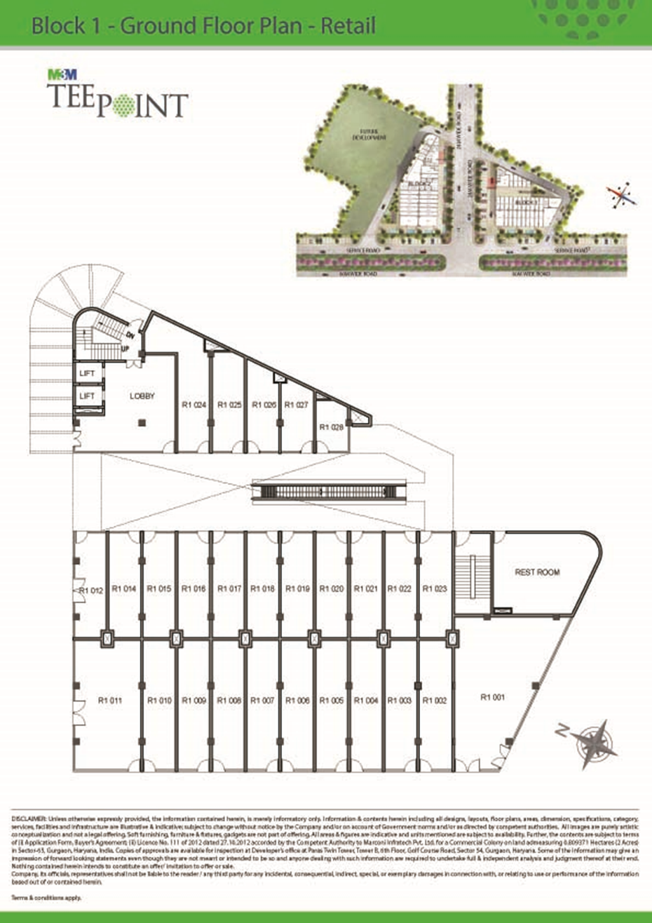 M3M Tee point Sector 65 Gurgaon Ground Floor Plan